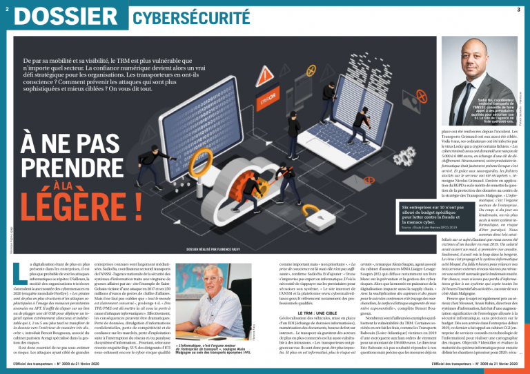 Cybersécurité : à ne pas prendre à la légère !