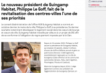 Le nouveau président de Guingamp Habitat, Philippe Le Goff, fait de la revitalisation des centres-villes l’une de ses priorités
