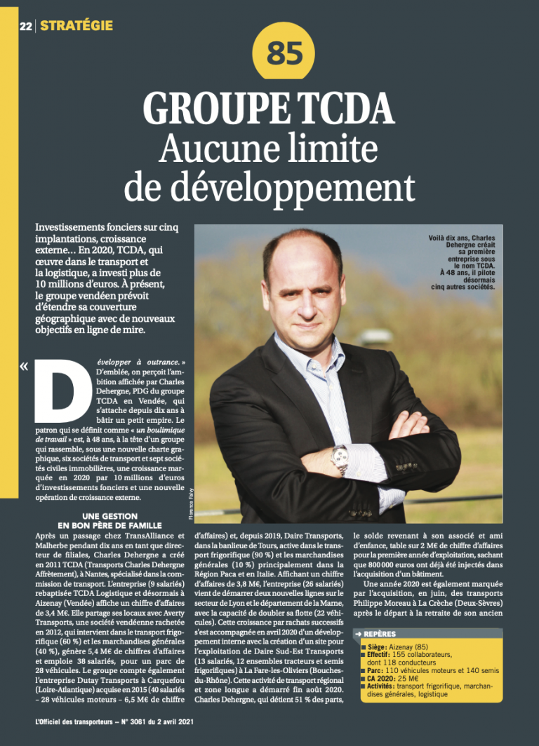 GROUPE TCDA : Aucune limite de développement