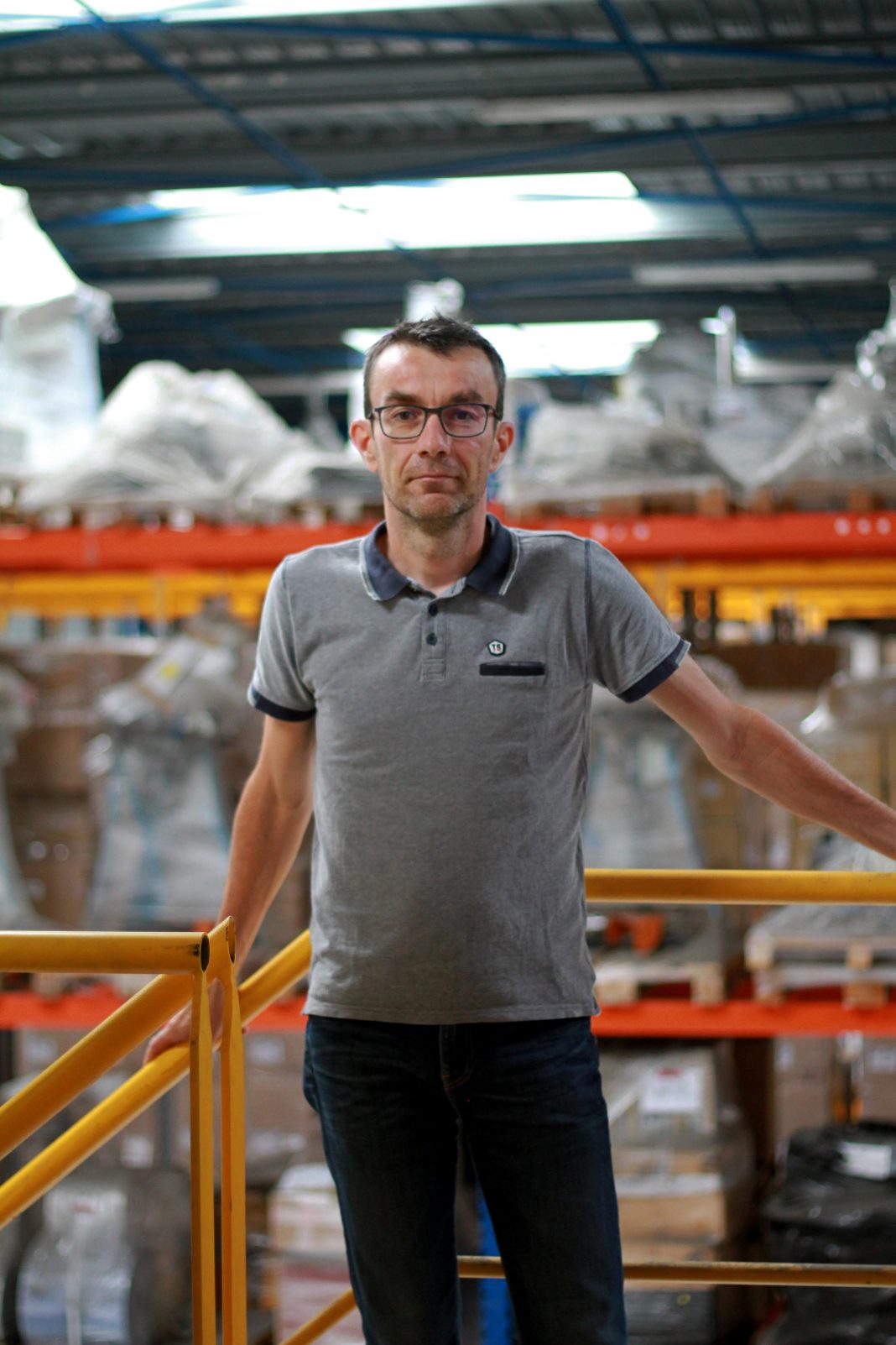Yann Bossard, responsable opérationnel du site logistique des Transports Blanchard-Coutand. @Florence Falvy