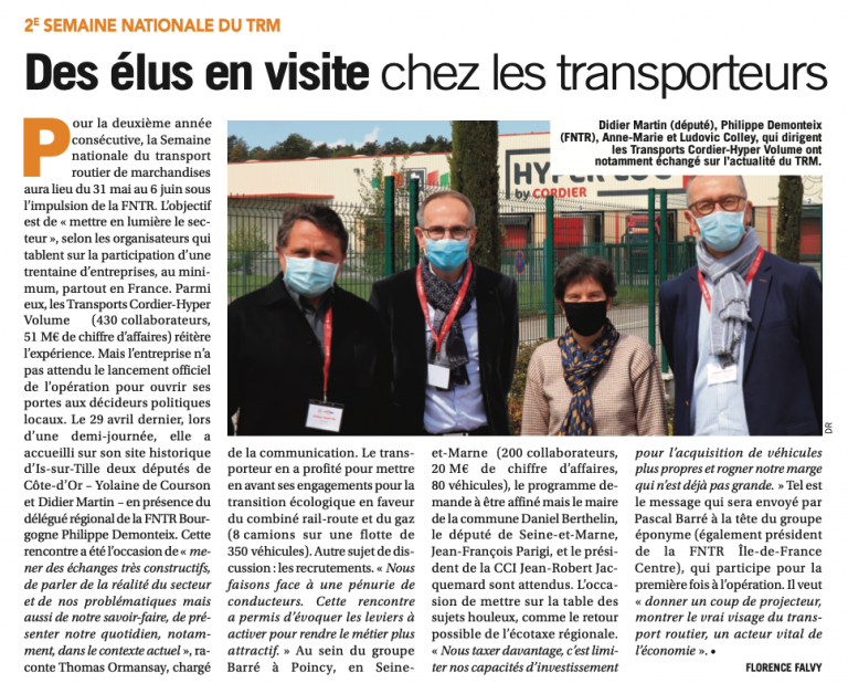 Des élus en visite chez les transporteurs
