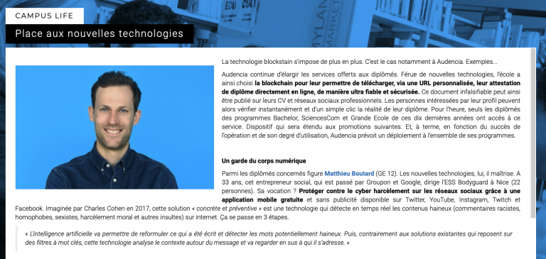 Place aux nouvelles technologies !