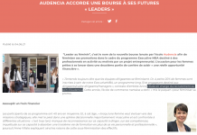 Audencia accorde une bourse à ses futures « Leaders »